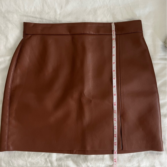 Aritzia Wilfred Patio Mini Skirt- Cognac - Picture 9 of 12